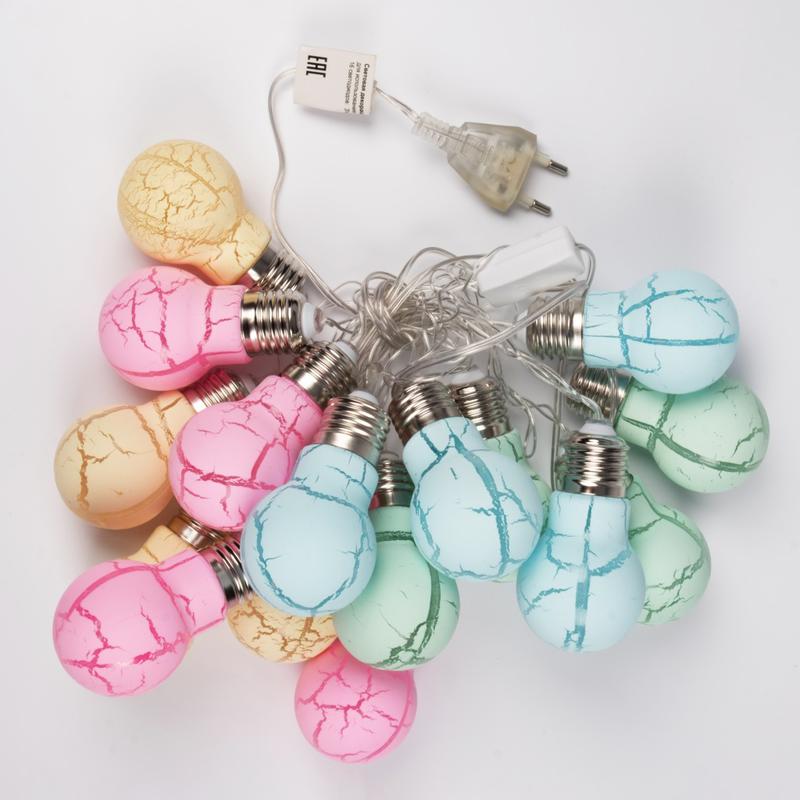 Гирлянда "Лампочки" ILD-16WW-LM 16 LED 2.2м IP20 220В теплый бел. SHLights 4690601047274