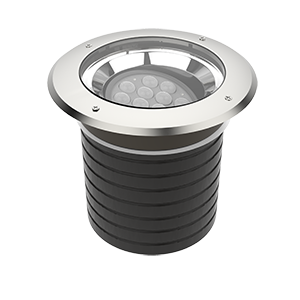 Светильник светодиодный архитектурный Plint d330 60Вт 5000К IP67 линзованный 20град. RAL7045 сер. VARTON V1-G1-71552-10L19-6706050