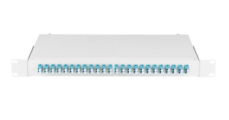 Кросс оптический 19дюйм 1U 48 портов LC/UPC(24 двойн. LC/UPC адаптера) SM 9/125 OS2 стальной сер. в комплекте: адаптеры монтаж. шнуры 1м сплайс-кассеты с крышкой гильзы NIKOMAX NMF-RP48LCUS2-WS-ES-1U-GY