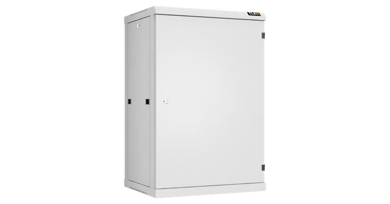 Шкаф настенный разборный 19дюйм 18U метал. дверь Ш600хВ904хГ450мм 2 пары монтажных направляющих сер. NIKOMAX TWC-186045-R-M-GY