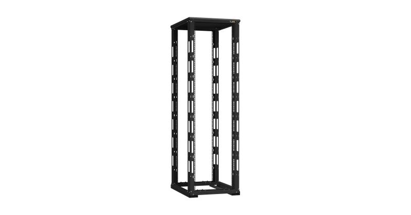 Стойка монтажная двухрамная с разборной рамой 19дюйм 42U Ш600хВ1995хГ800мм с крышей в разобран. виде черн. NIKOMAX TRD-426080-R-BK