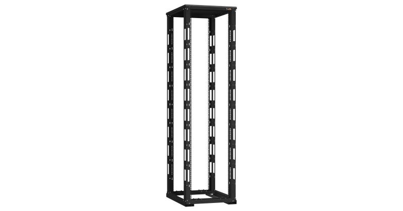 Стойка монтажная двухрамная с разборной рамой 19дюйм 47U Ш600хВ2217хГ800мм с крышей в разобран. виде черн. NIKOMAX TRD-476080-R-BK