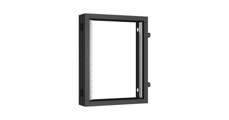 Секция пристенная поворотная 19дюйм 15U Ш600хВ770хГ156мм 1 пары L-образ. монтажных направляющих черн. RAL 9005. NIKOMAX TWC-156015-BS-BK