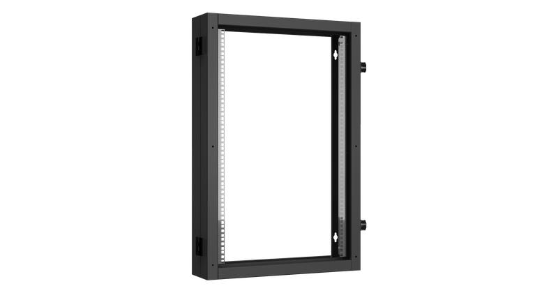 Секция пристенная поворотная 19дюйм 18U Ш600хВ904хГ156мм 1 пары L-образ. монтажных направляющих черн. RAL 9005. NIKOMAX TWC-186015-BS-BK