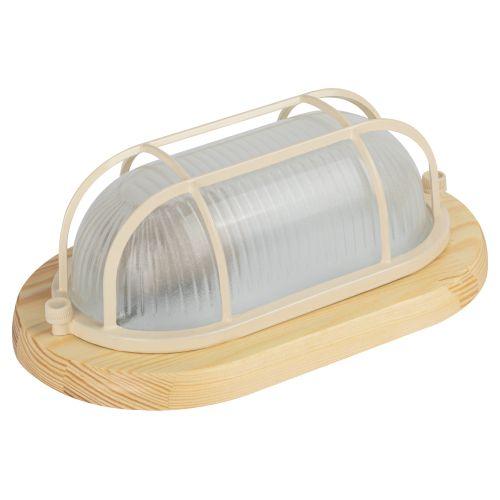 Светильник "Кантри" НБО 04-60-012 max 60Вт E27 IP54 232х140 овал дерево/стекло решетка орех ЭРА Б0048417