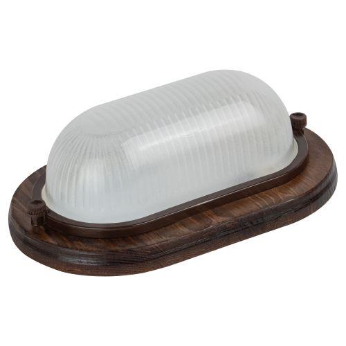 Светильник "Кантри" НБО 04-60-021 max 60Вт E27 IP54 232х140 овал дерево/стекло клен ЭРА Б0048248