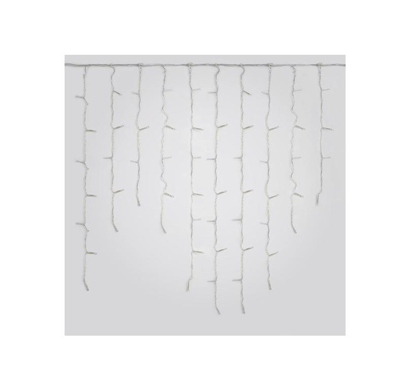 Гирлянда светодиодная "Бахрома" ULD-B2007-100/TTK MULTI IP44 2м 100LED мильтиколор с эффектом мерцания соединяемая провод прозр. Uniel UL-00007208