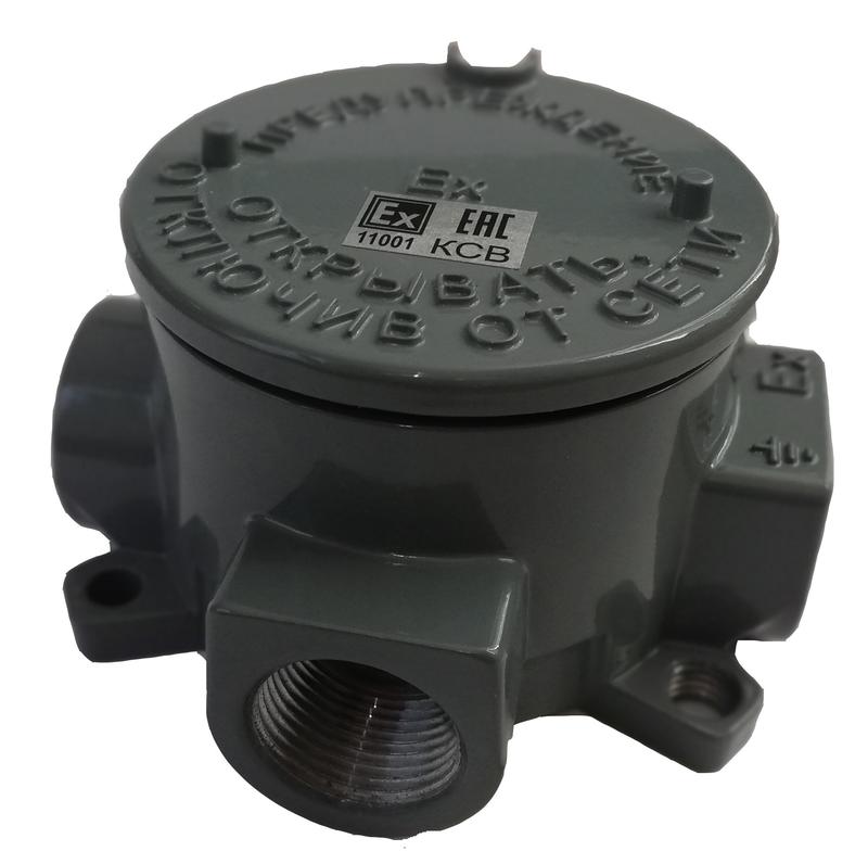 Коробка взрывозащищенная КСВ 03 02/16 тип КСВ 660В 16А IP67 (1 Ех d IIC T6 Gb / Ex tb IIIC T75 0C Db -40 +50) АТОН КСВ030216