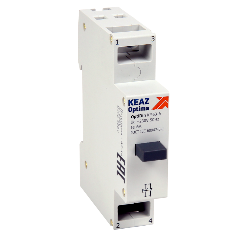 Кнопка управления мод. OptiDin KM63 AF 02 УХЛ3 КЭАЗ 138903