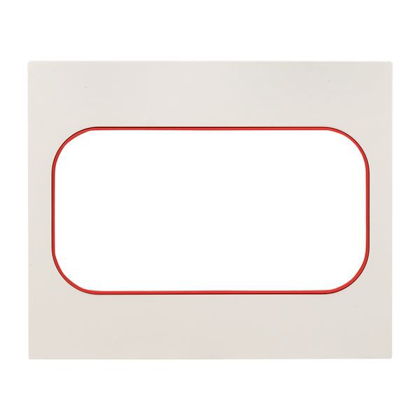 Рамка для розетки 2-м Стокгольм бел. с линией цвета красн. PROxima EKF EYM-G-304-20