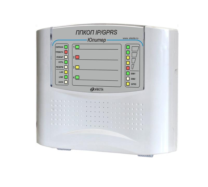 Прибор приемно-контрольный охранно-пожарный Юпитер-1431 (4 IP/GPRS) пластик Элеста 232026
