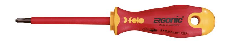 Отвертка диэлектрическая Felo Ergonic крестовая +/-H 1X80 Felo 41610290