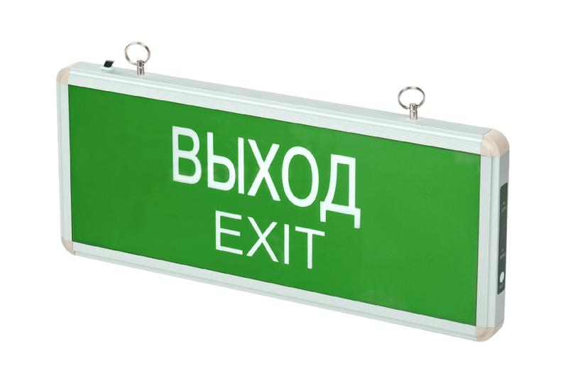 Светильник светодиодный PEL 101-1 "ВЫХОД-EXIT" (табло) 3Вт 1.2В IP20 ССА аварийный оповещатель Pro+ JazzWay 5032989