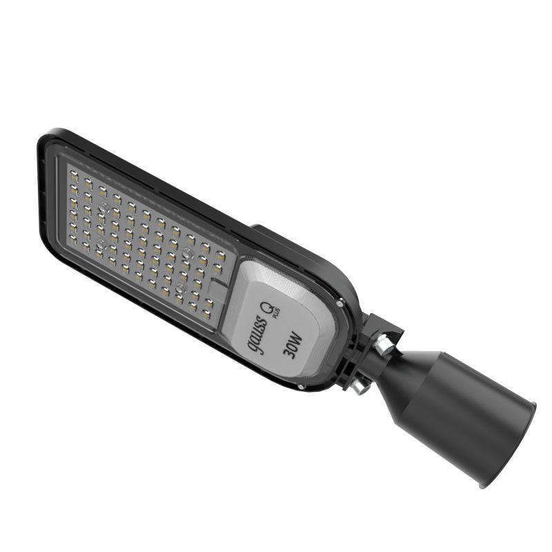 Светильник светодиодный Qplus 50Вт 5000К IP65 6000лм 120-260В 370х145х45мм ДКУ уличный консольный КСС Ш черн. GAUSS 629535350