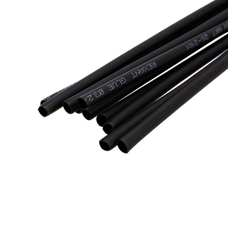 Трубка термоусадочная двустенная клеевая 3.2/1.6 (2:1) черн. 1м (уп.10шт) Rexant 26-2101