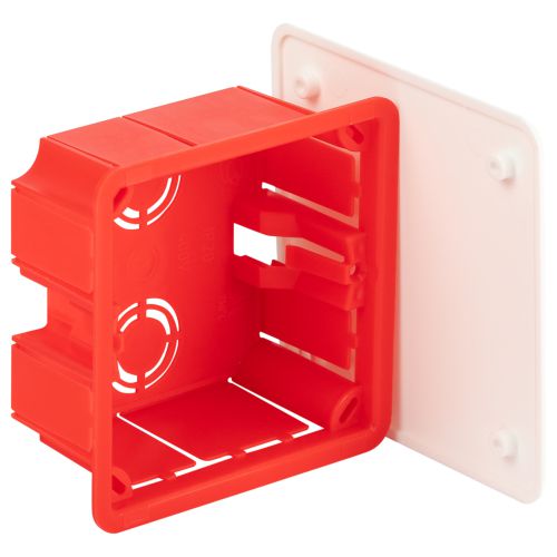 Коробка распаячная KRT 92х92х40мм для твердых стен саморез. крышка IP20 Эра Б0047256