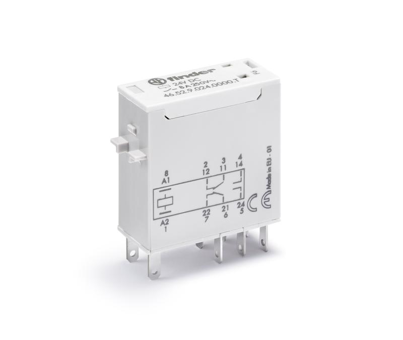 Реле миниатюрное промышленное электромеханич. монтаж в розетку или наконечники Faston (2.5х0.5мм) 2СO 8А AgNi 72В DC RTII опции: нет спец. версия для ЖД-транспорта FINDER 465290720000T