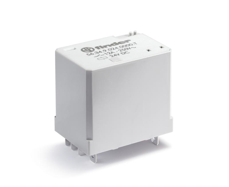 Реле миниатюрное силовое электромеханич. монтаж в розетку или наконечники Faston (4.8х0.5мм) 4CO 12А AgNi 72В DC RTI опции: нет спец. версия для Ж/Д-транспорта FINDER 563490720000T