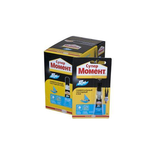 Клей-гель "Супер Момент гель" 3г (блист.1шт) шоу-бокс Момент C0036307