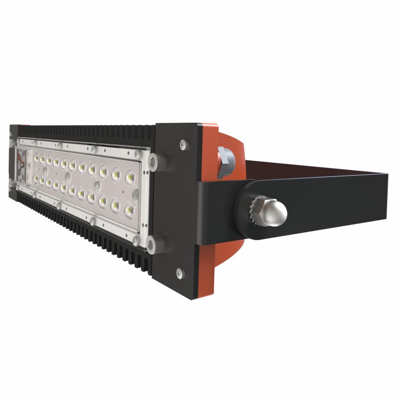 Светильник светодиодный взрывозащ. LAD LED R500-1-M-12-35L 2Ex 35Вт 5000К IP65 5502лм 12-24В КСС типа "Ш" крепление на лире бел. ЛАДзавод LADLED1M1235L2EX