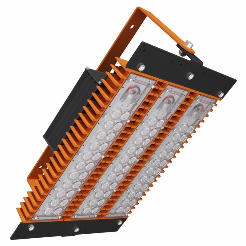 Светильник светодиодный взрывозащ. LAD LED R500-3-30-36-105L 2Ex 105Вт 5000К IP65 15551лм 36В КСС типа "Г" крепление на лире бел. ЛАДзавод LADLED33036105L2EX