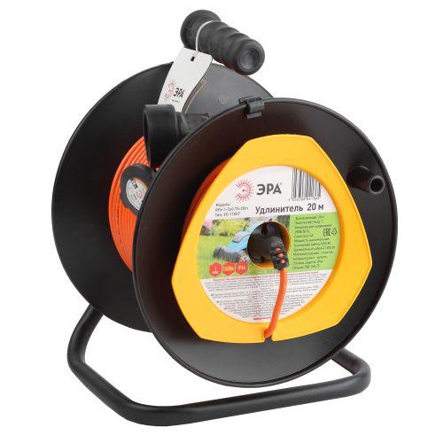 Удлинитель на пластик. катушке 1х20м без заземл. 6А IP44 RPx-1-2х0.75-20m ПВС 2х0.75 Эра Б0043042