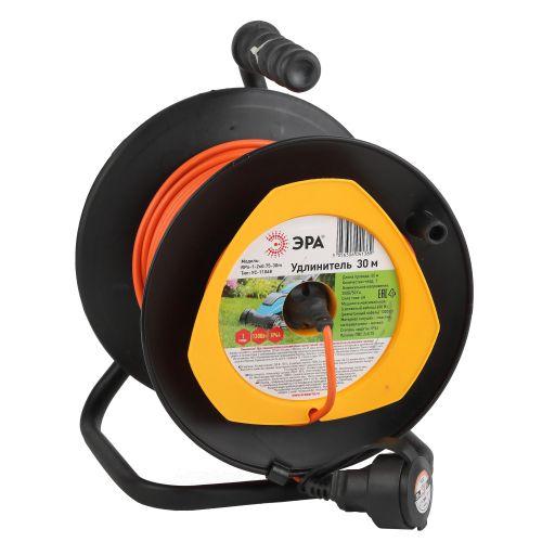 Удлинитель на пластик. катушке 1х30м без заземл. 6А IP44 RPx-1-2х0.75-30m ПВС 2х0.75 Эра Б0043043