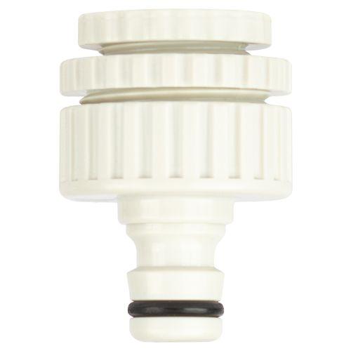 Штуцер резьбовой с переходниками 12мм-19мм-25мм (1/2-3/4-1) внутр. резьба. пластик (50/200) Green Apple Б0003115