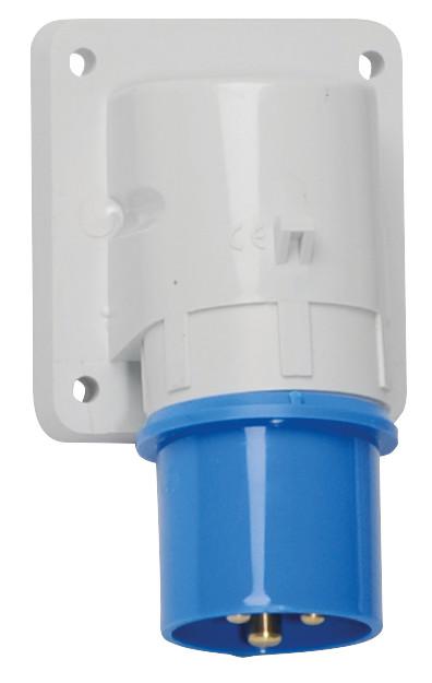 Вилка настенная 16А 3п 2P+PE 6ч 230В IP44 Bals 261