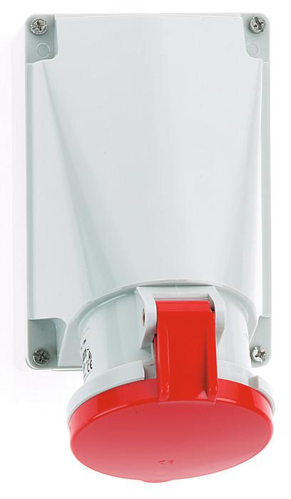 Розетка настенная 63А 5п 3P+N+PE 6ч 400В IP44 Bals 1124