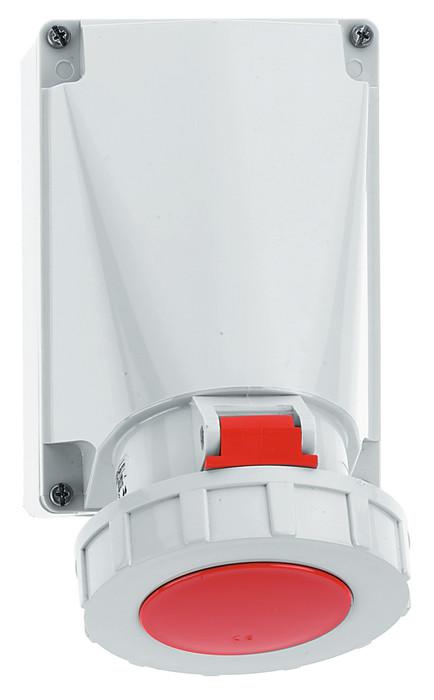 Розетка настенная 63А 4п 3P+PE 6ч 400В IP67 Bals 1161