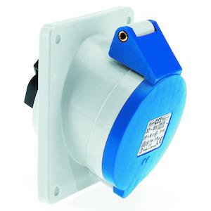 Розетка встраиваемая 16А 3п 2P+E 6ч 230В IP44 наклонная Bals 1217