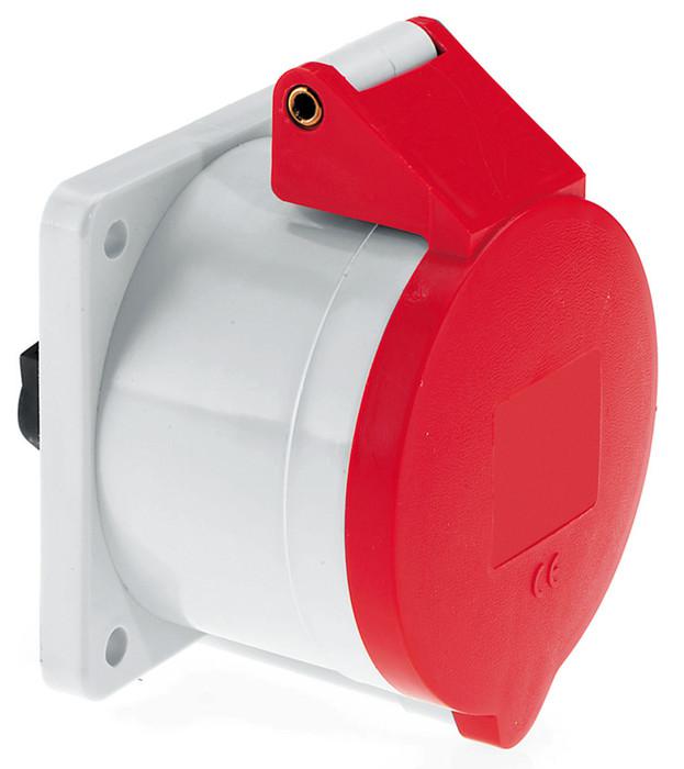 Розетка встраиваемая 32А 5п 3P+N+PE IP44 фланец 75х75мм Bals 1333