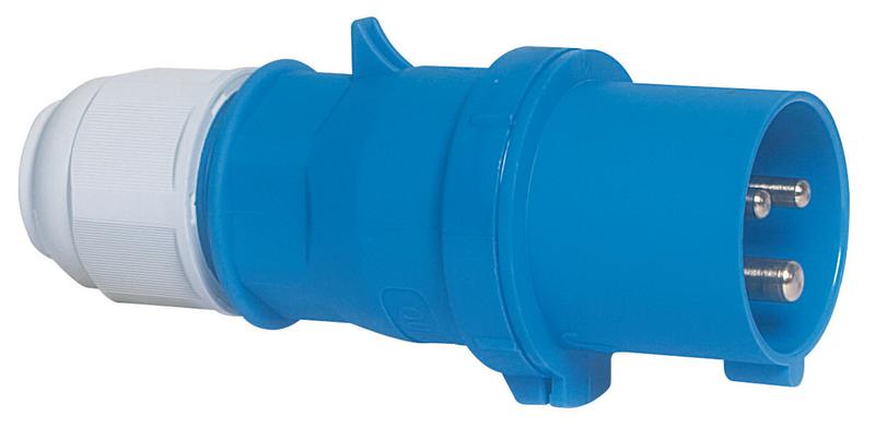 Вилка кабельная 16А 3п 2P+PE 6ч 230В IP44 Quick-Connect Bals 2126