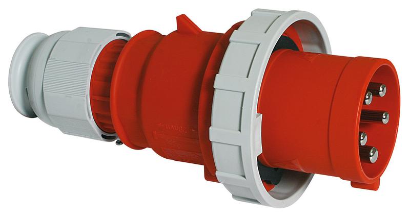 Вилка кабельная 63А 5п 3P+N+PE 6ч 400В IP67 Bals 2189