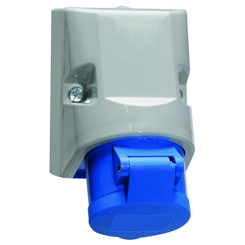 Розетка настенная 16А 3п 2P+E 6ч 230В IP44 180град. 87х64 Quick-Connect Bals 11930