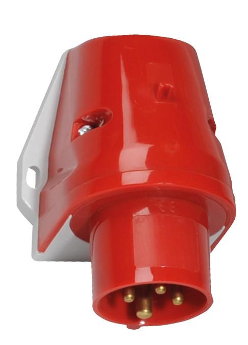 Вилка настенная 32А 4п 6ч 400В IP44 92х94 Quick Connect Bals 24405