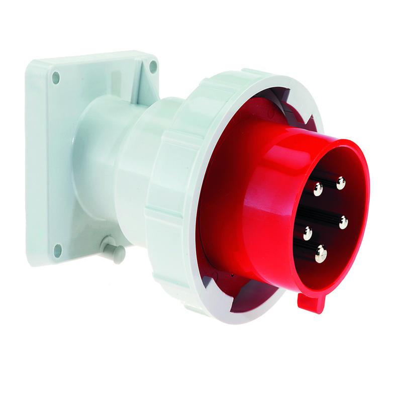 Розетка панельная 32А 5п 6ч 400В IP67 наклонная Quick-Connect Bals 27246