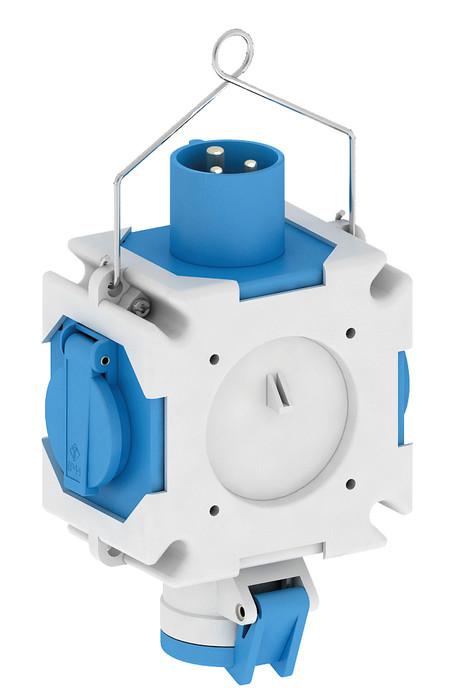 Тройник подвесной вход-1хCEE 16А 3п выход 2хSchuko 16А 3п Bals 54655