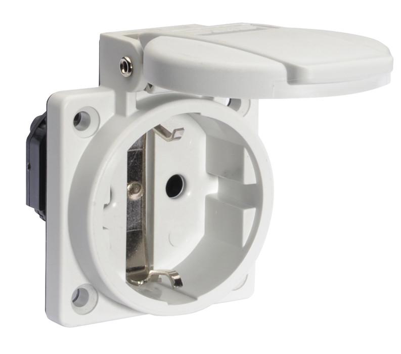 Розетка встраиваемая Schuko 16А 3п 250В IP54 с уплотнит. сер. Bals 71083