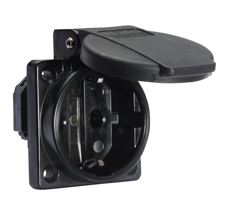 Розетка встраиваемая Schuko 16А 3п 250В IP54 черн. Bals 71097