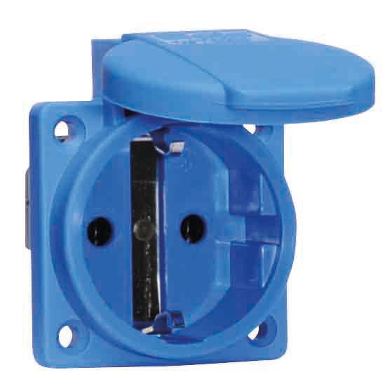 Розетка встраиваемая Schuko 16А 3п 250В IP54 Quick Connect син. Bals 71099