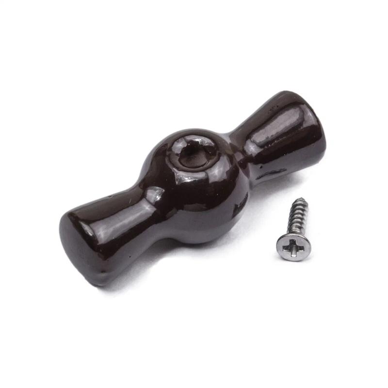 Ручка выключателя керамика корич. Bironi B-901-02