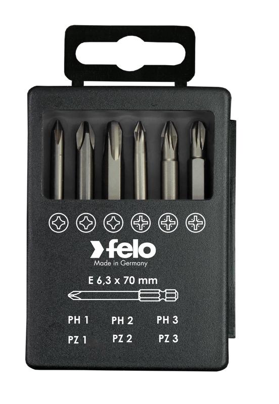 Набор бит PZ/PH Industrial 70мм в кейсе 6 бит FELO 03291716