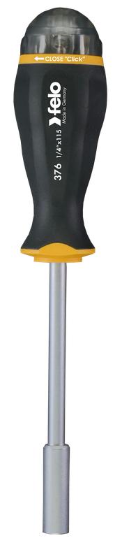 Отвертка с увеличенным магнитным держателем под биты с набором бит SL; PH; PZ (в наборе 8шт) Felo 37604105