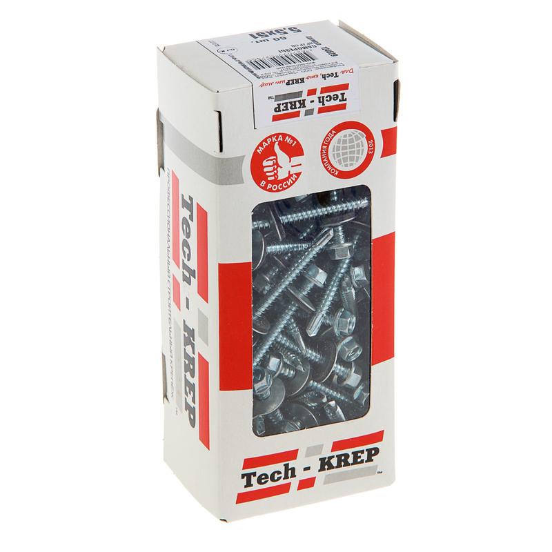 Саморез усиленный КР ZP сверло 5.5х51 (коробка с окном) (уп.60шт) Tech-Krep PRO/Zitar 124629
