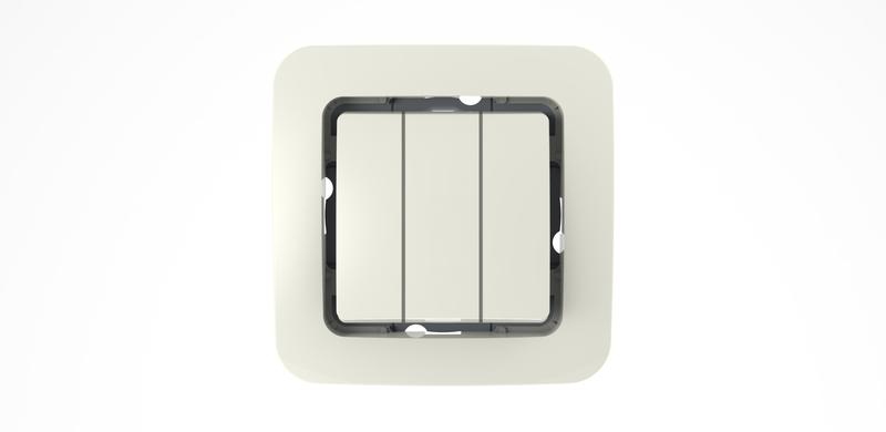 Выключатель 3-кл. СП Lillium 10А IP20 без вставки бел. Makel 71091