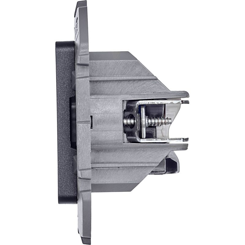 Розетка компьютерная 2-м Inspiria RJ45 кат.6 UTP механизм антрацит IEK 673843