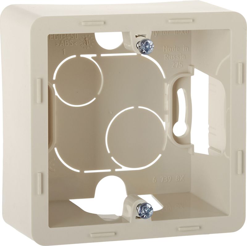 Коробка 1-м ОП Inspiria сл. кость IEK 673981