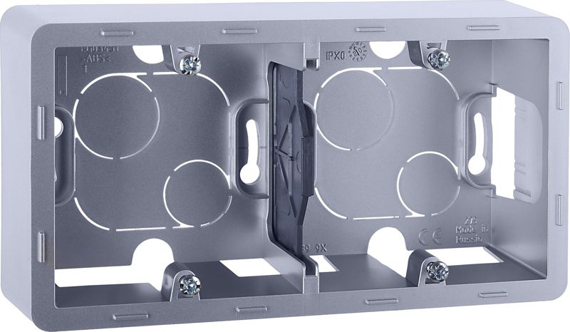 Коробка 2-м ОП Inspiria алюм. IEK 673992